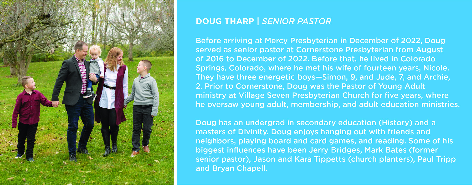 Rev. Doug Tharp info